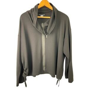 Bryn Walker Sweater Womens XS Cowl Neck Zip Up Laganlook Athleisure